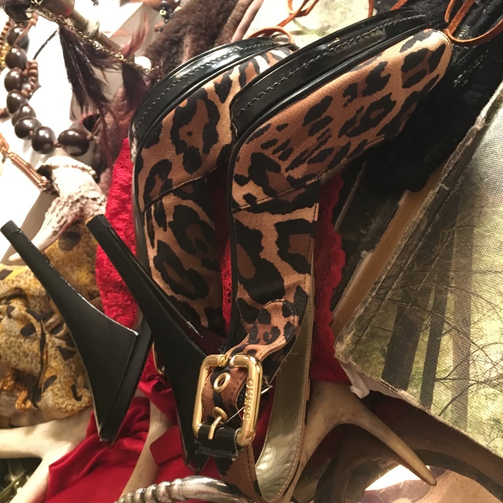 Guess Animal Print 1/2” Platform 4” Stiletto Heels